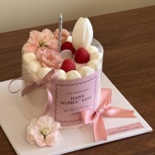 网红38女神节蛋糕装 扮摆件 饰插件三八妇女节女王节快乐贴纸烘焙装