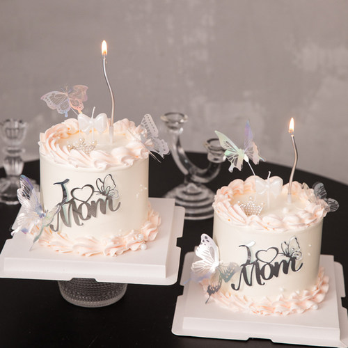 母亲节蛋糕装饰爱心mom亚克力