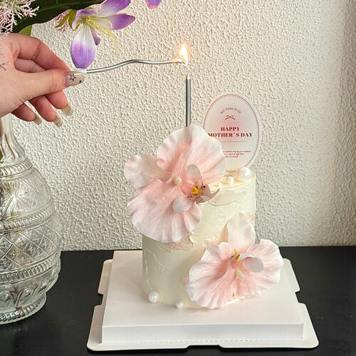 网红母亲节蝴蝶兰花束蛋糕装饰妈妈节日快乐卡片插牌烘焙装扮插件