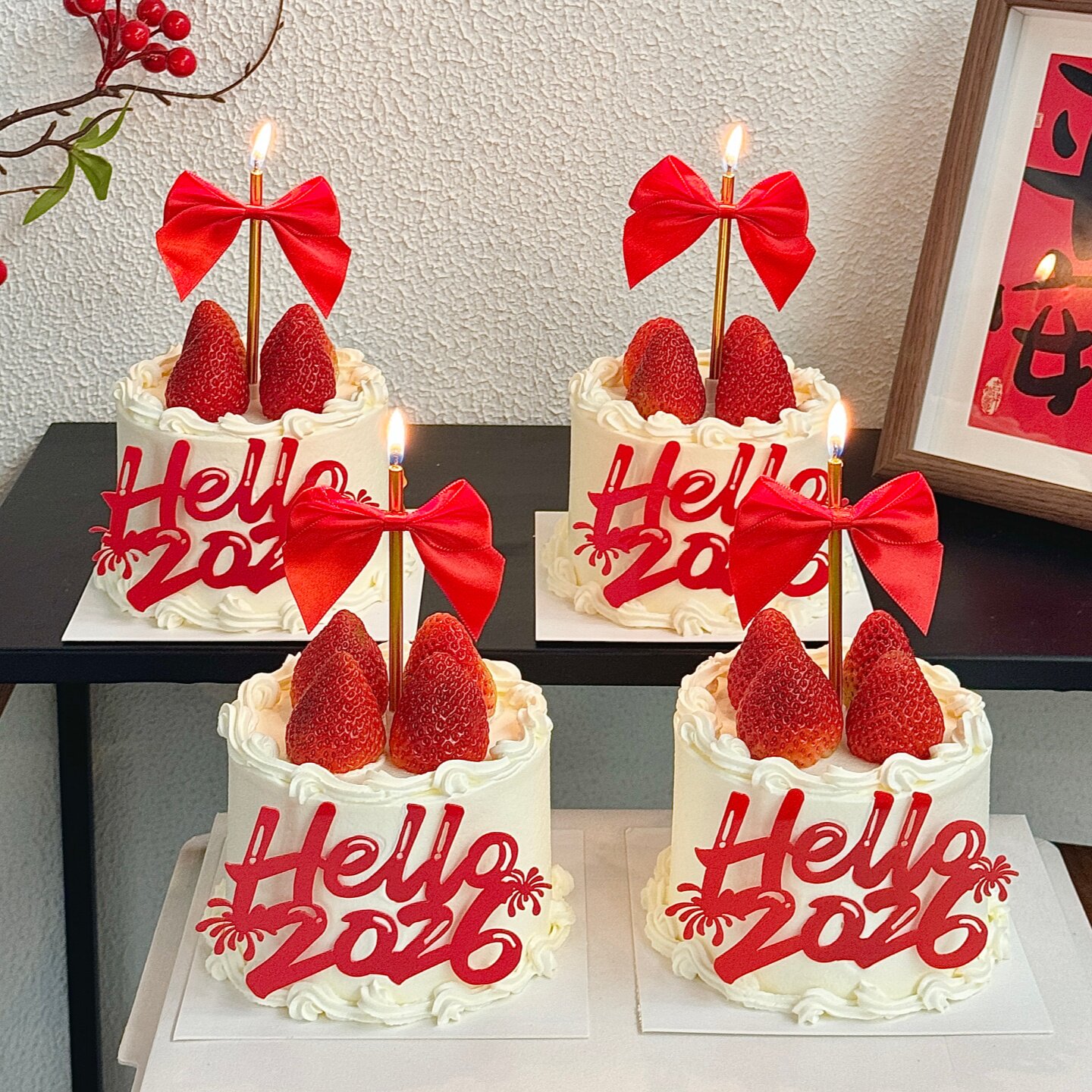 hello2026新年蛋糕装饰亚克力插件红色蝴蝶结跨年除夕夜装扮插件,节庆用品/礼品,节日装扮用品,淘宝优惠券,粉丝福利购,淘宝优惠卷