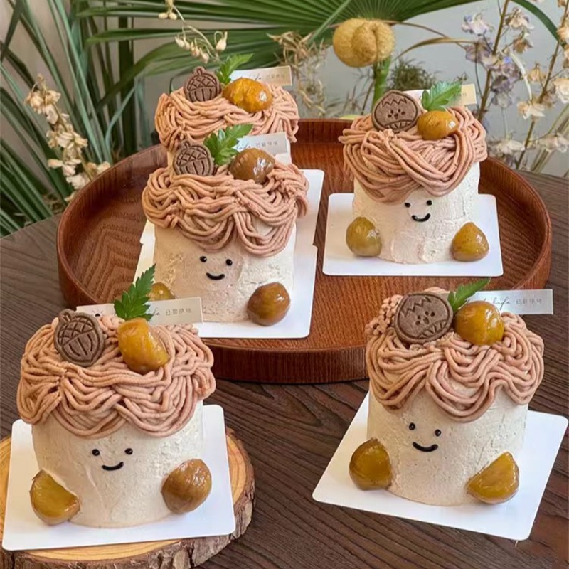 秋天jellycat栗子蛋糕装饰板栗