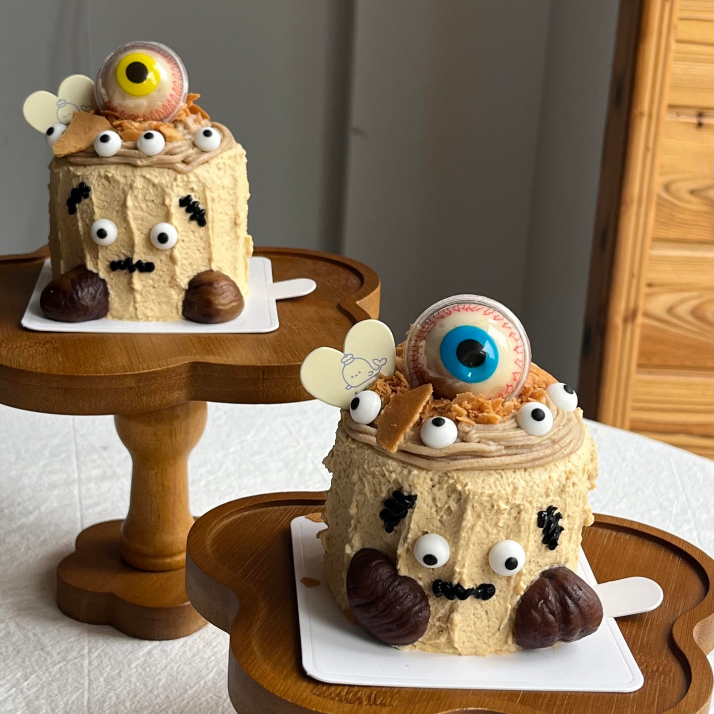 2025万圣节小眼睛糖蛋糕装饰卡通可爱眼睛糖珠甜品装饰点缀装扮