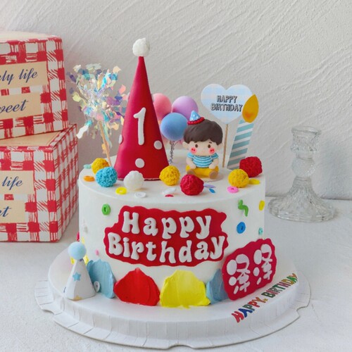 生日双胞胎龙凤胎蛋糕装饰