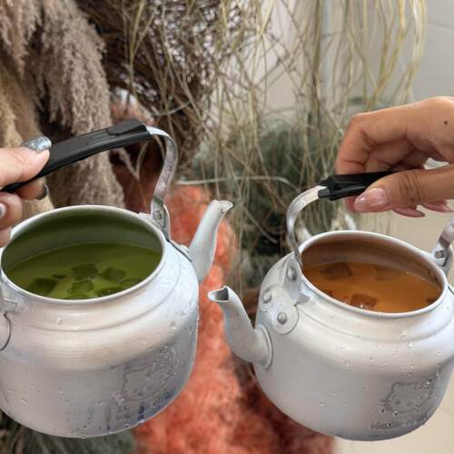 网红水吊子奶茶水壶复古银色烧水壶kt猫水吊子茶壶水壶蛋糕装饰