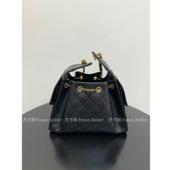 CFITZWNKZWTF 25C新款 抽绳水桶包菱格链条单肩包腋下包女包