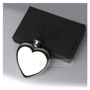 Edwin Blyde 英国进口 随身锡酒壶 心形酒壶 户外露营复古英伦风