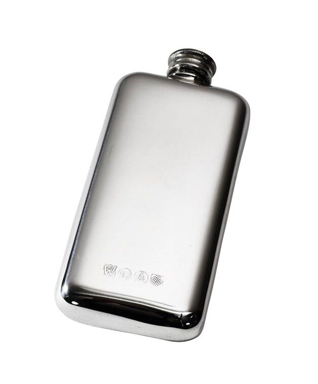 WENTWORTH英国谢菲尔德锡器 进口锡制酒壶 手握口袋便携随身旅行