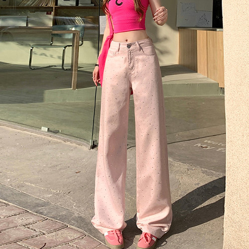 高腰显瘦设计感小众直筒裤子潮