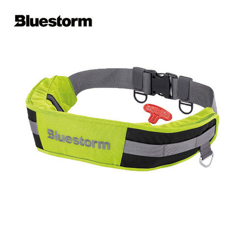 日本BLUESTORM布路斯通钓鱼救生衣船用便携浮力腰包BSJ-3710RS