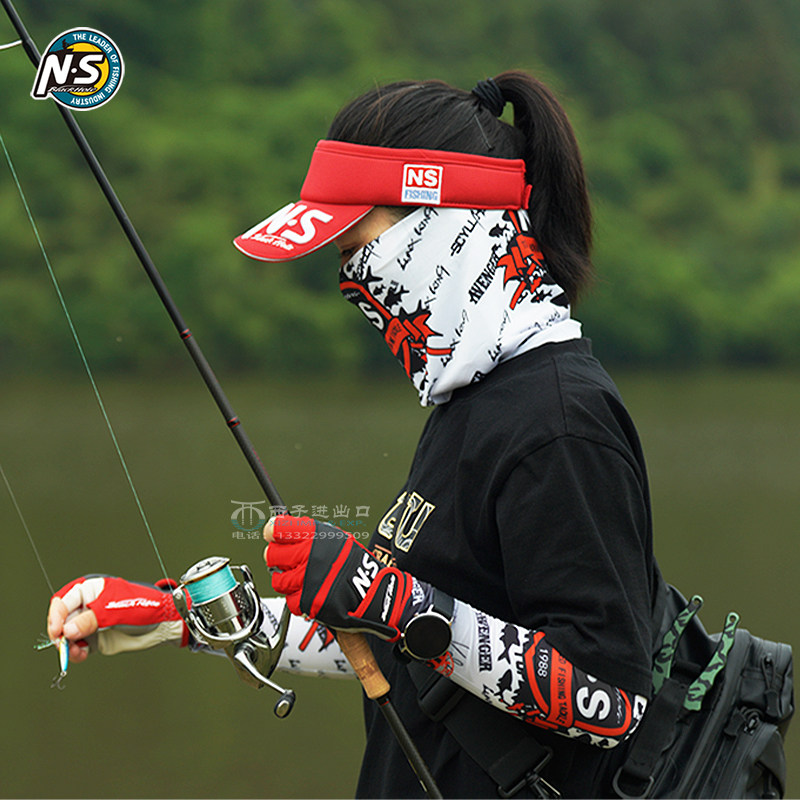 新款NS冰丝面罩护臂路亚钓鱼帽子