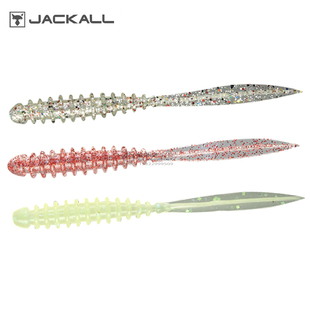 日本JACKALL软饵叉尾软虫PEKE RING翘嘴鲈鱼根钓鱼饵黑坑路亚假饵