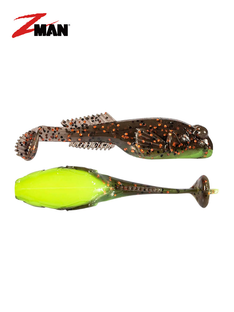 美国zman新款跳跳鱼软饵trd gobyz 2.4寸路亚假饵t尾黑坑鲈鱼鳜