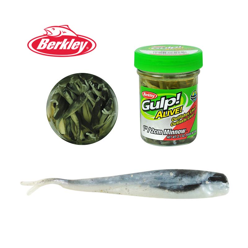 贝克力Berkley活能叉尾小鱼带诱鱼剂GULP软饵香味气味路亚饵套装