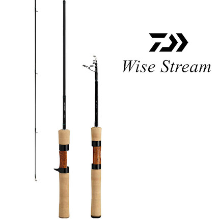 新款达瓦自然溪流竿WISE STREAM伸缩微物马口白条路亚弹射杆DAIWA