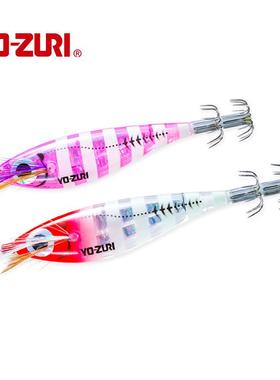 YO-ZURI日本友祝吹筒火箭鱿夜光双伞鱿鱼钩A1802路亚假饵海钓布卷