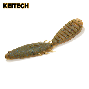 日本K牌软饵Keitech河狸Paddli拖尾鱼德州鲈鱼黑坑路亚假饵3.5寸