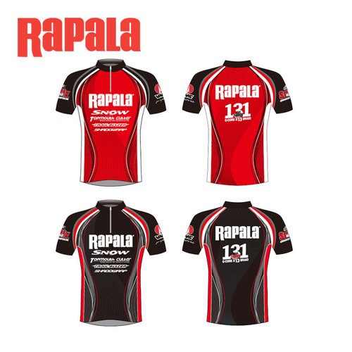 rapala乐伯乐钓鱼服t恤红色黑色