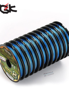 日本进口YGK WXP顺滑8股路亚编织线100米连盘 海钓船钓PE线鱼线