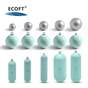 进口ECOFT新型环保钓坠铅坠船钓深海钓底放流通心配负重钢锰材料