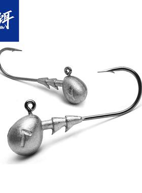 言饵铅头钩3倍加强高感度绝触黑坑路亚T尾软饵鳜鱼鲈鱼锋利鱼钩