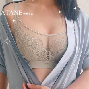 CDE杯超薄抹胸梧桐本色丝路文胸大胸显小全罩面软钢圈内衣wn21136