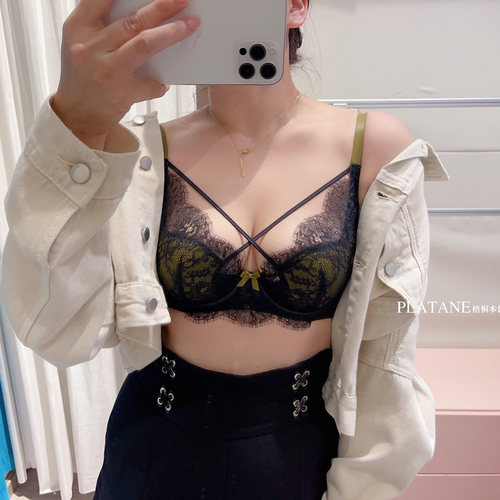 梧桐本色性感美胸带CD超薄杯内衣