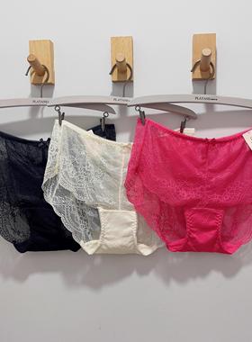 梧桐闺蜜觅趣轻薄蕾丝中腰包臀不卷边优雅性感纯棉底裆GM22713
