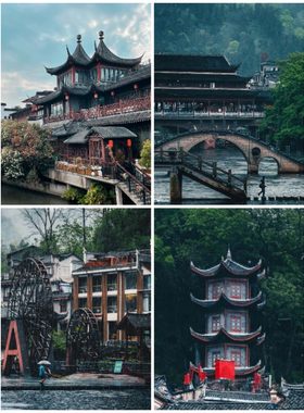 江南古镇古街古宅古建筑古城村庄小巷园林怀旧唯美意境图片素材3