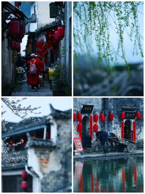 乡村旅游古村古镇古街老街古城小巷古建筑园林景观江南水乡素材2