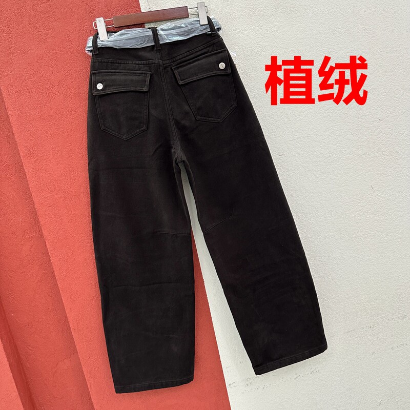 秋冬欧货FASHION JEANS酷希莱 佐拿61625牛仔裤女薄绒翻盖弯刀裤