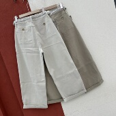 FASHION JEANS阿凡牛5330牛仔裤 2026春款 女高腰显瘦阔腿裤 九分