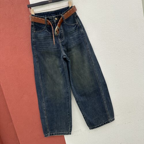 2026秋款欧货JEANS哈妮88058牛仔裤女复古猫须窄版弯刀裤海鸥线裤