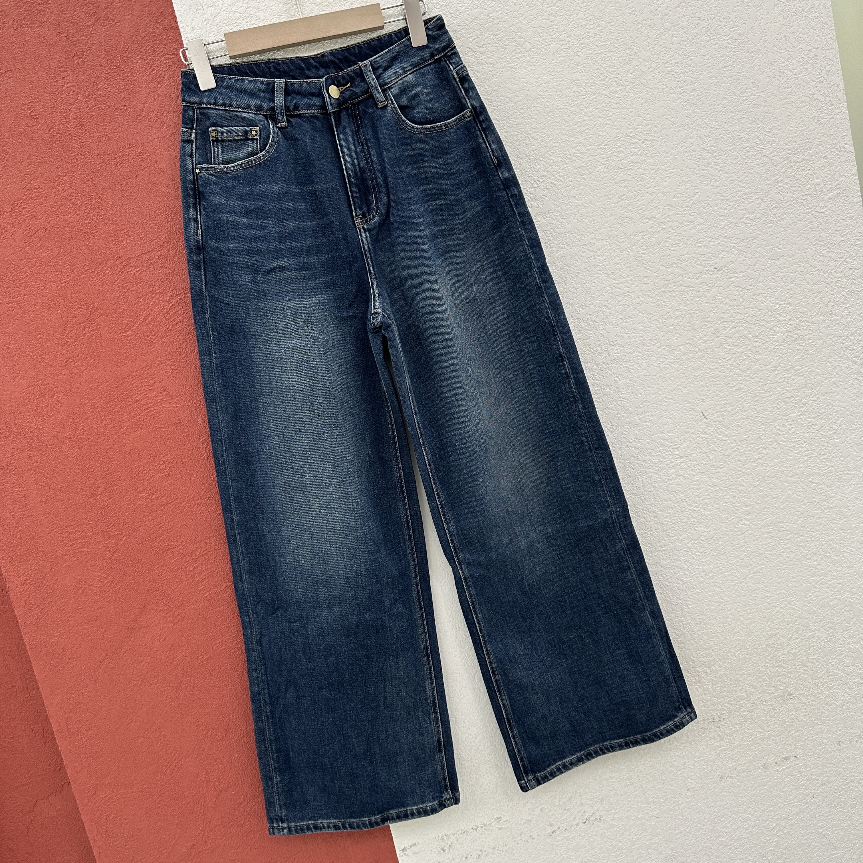 2026秋款Q FASHION JEANS酷希莱61538牛仔裤女高腰直筒拖地阔腿裤