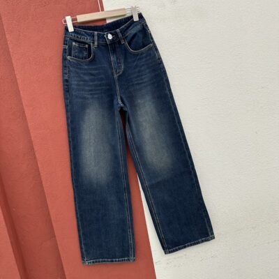 2026秋款A FASHION JEANS阿凡牛5806牛仔裤女高腰V字款窄版直筒裤