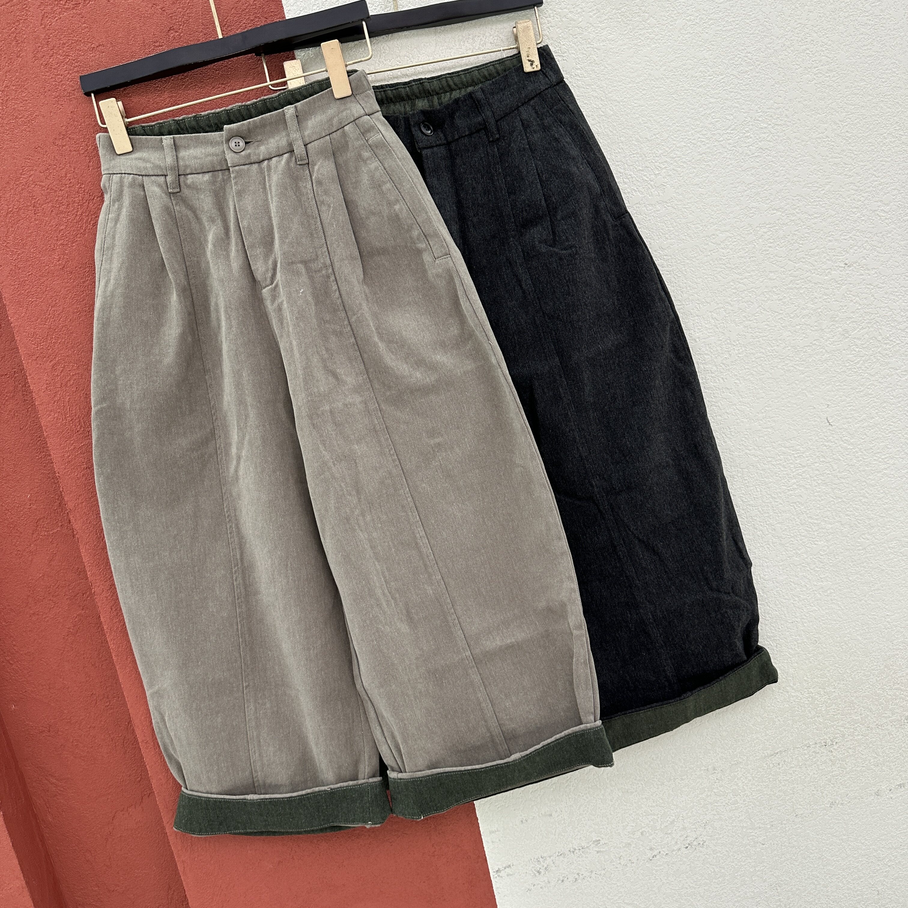 2026秋款N FASHION JEANS采丫9116牛仔女半松紧宽松弯刀裤九分裤