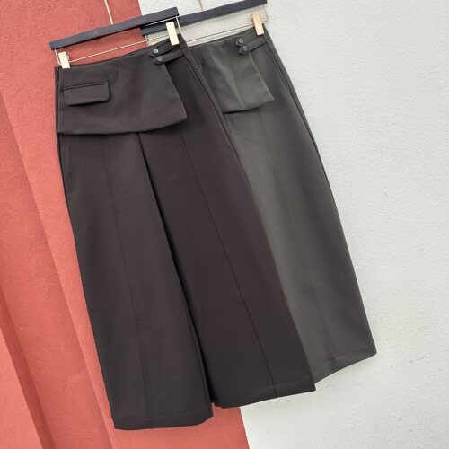 2026秋款JEANS27011休闲裤女加厚高腰假二件屁帘面料裤进口沙长裤