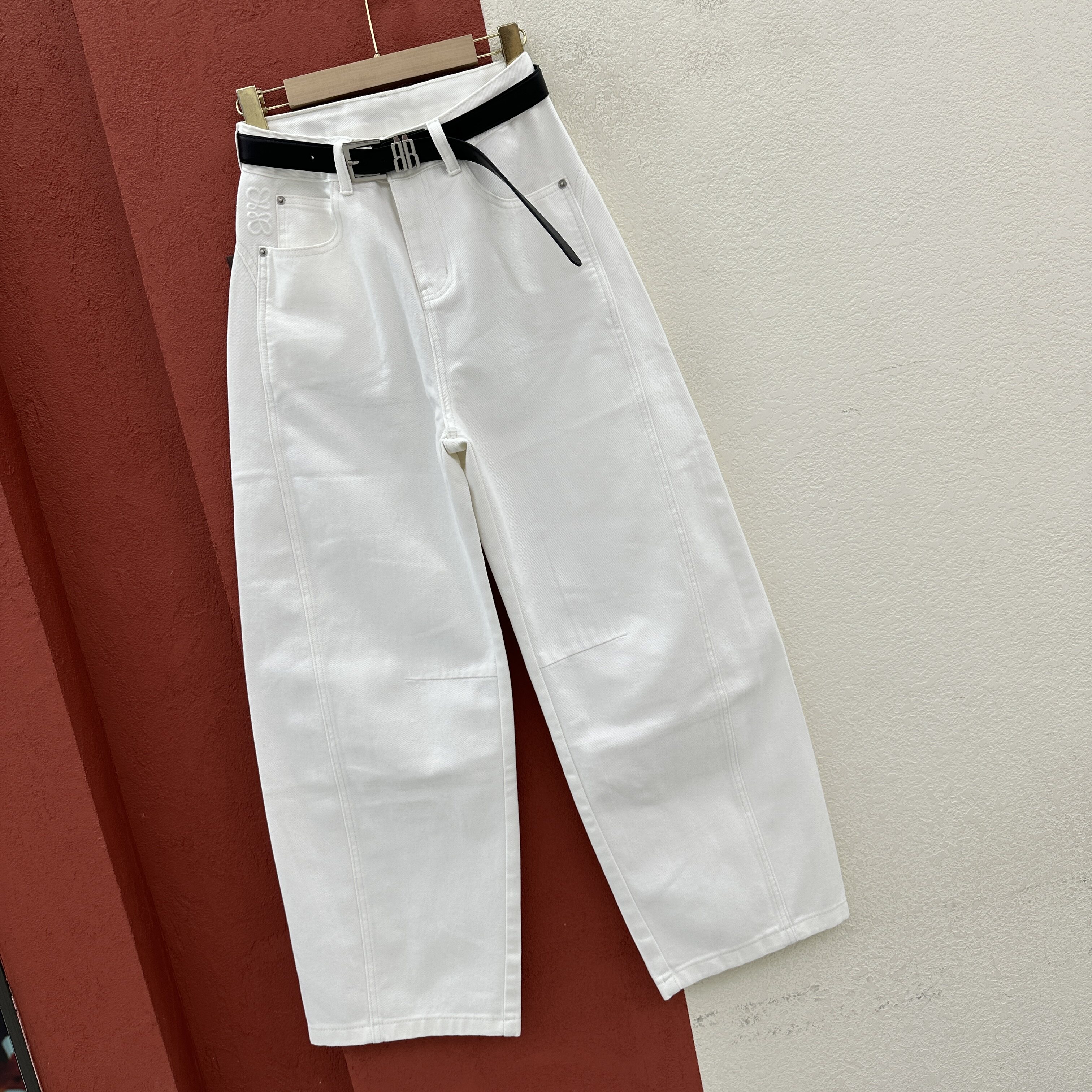 2026春款A FASHION JEANS阿凡牛5538牛仔裤女高腰宽松显瘦弯刀裤