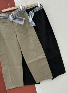 2026秋款A FASHION JEANS阿凡牛5796弯刀牛仔裤女高腰色布拖地裤