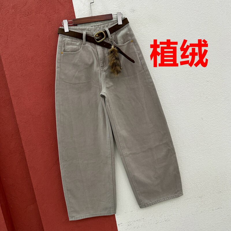 秋冬欧货FASHION JEANS酷希莱 佐拿61709牛仔裤女植绒窄版弯刀裤