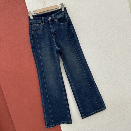 2026秋款YAK JEANS阿里莎莎87805显瘦压线喇叭裤牛仔裤女微喇裤