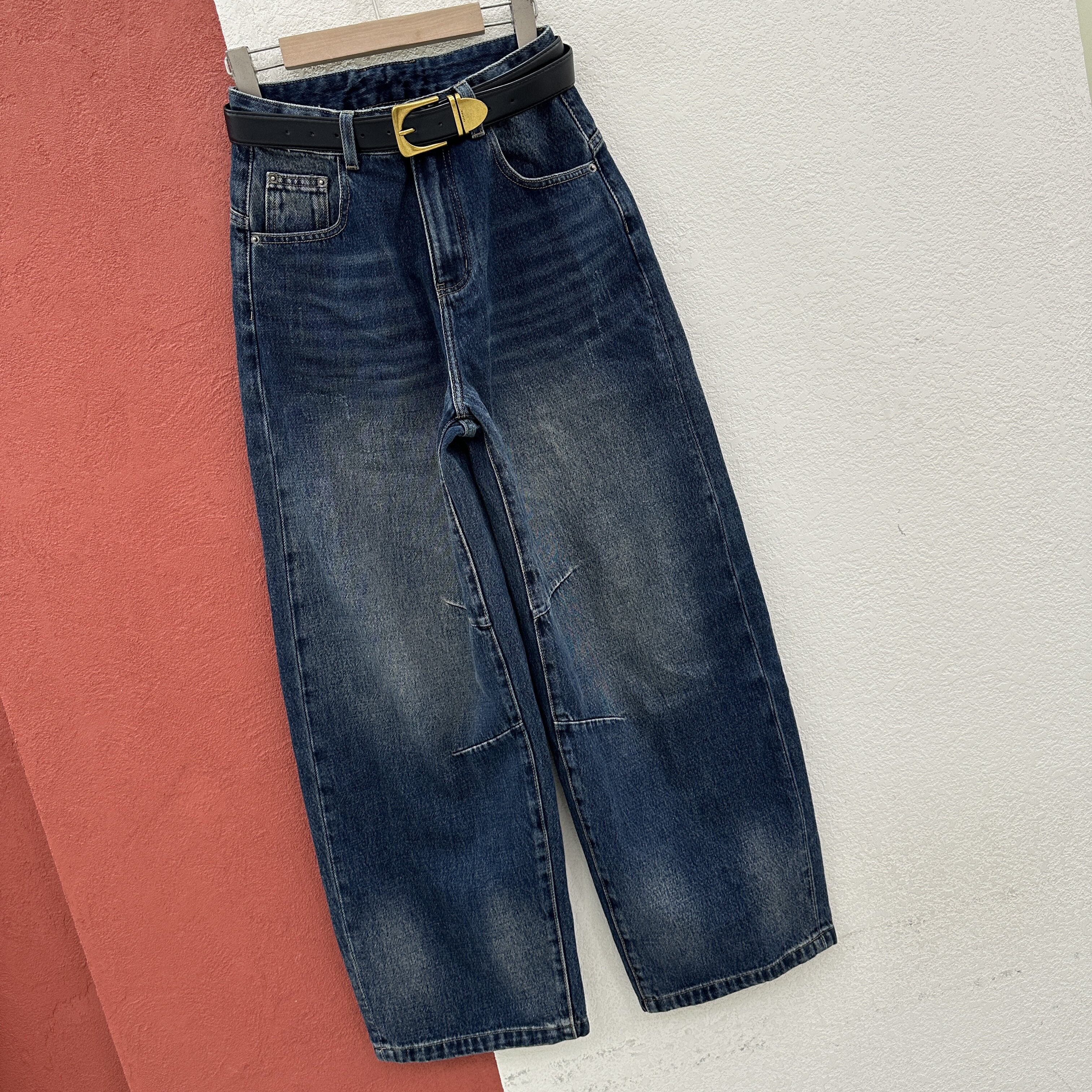 2026秋款Q FASHION JEANS酷希莱61389显瘦弯刀牛仔裤女拖地香蕉裤