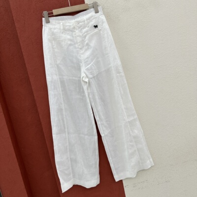欧货 FASHION JEANS酷希莱A538亚麻面料裤女夏款镰刀裤缩脚裤薄料