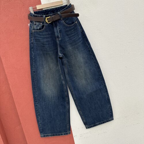2026秋款Q FASHION JEANS酷希莱61578牛仔裤女高腰翻盖弯刀拖地裤