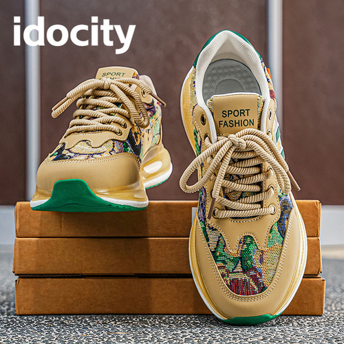 IDOCITY气垫男鞋2026夏季透气防滑跑步鞋复古青少年运动休闲潮鞋