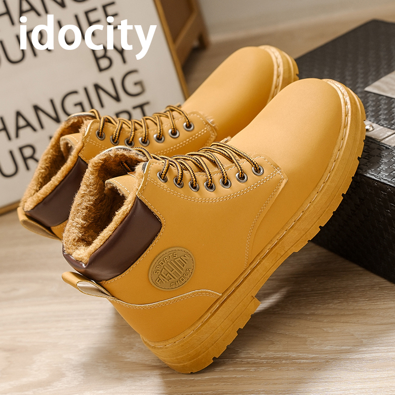 秋冬马丁靴加绒保暖英伦