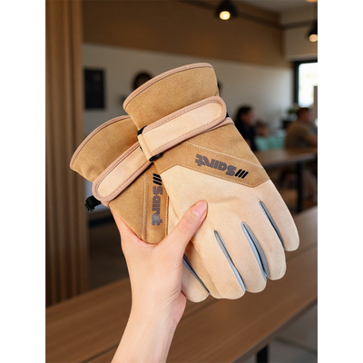 秋冬季户外运动加绒加厚手套