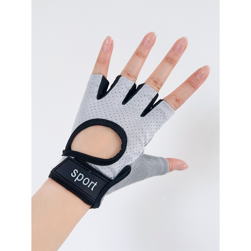 BUBU男女半指手套加厚掌垫耐磨