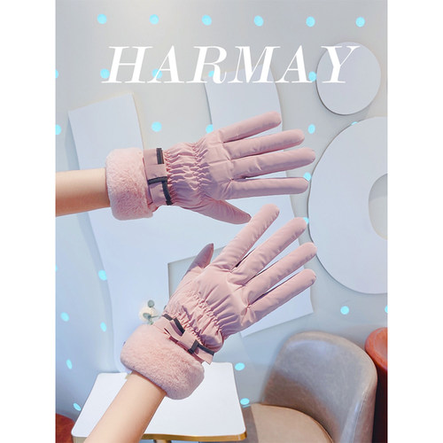 可爱防水保暖手套冬季