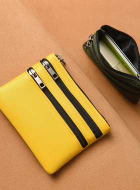 帆布零钱包男女拉链布艺收纳包硬币钥匙包卡包短款轻薄迷你小钱包