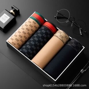 纯棉男士内裤复古花纹活性印染宽松舒适200+斤穿厂家一件包邮